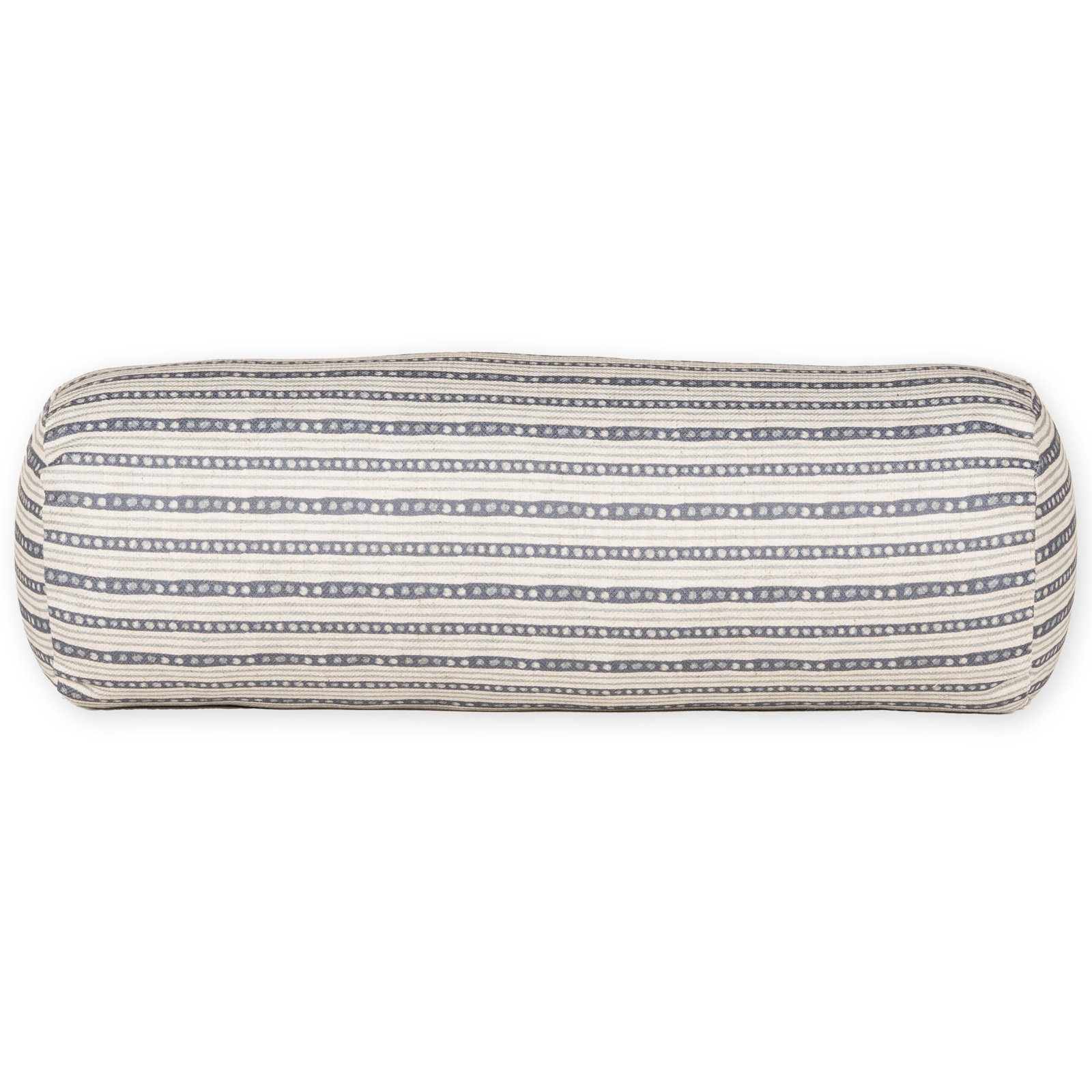 Hansah Throw Pillow, Ink Striped, Bolster 8"H x 21"W, Polyester