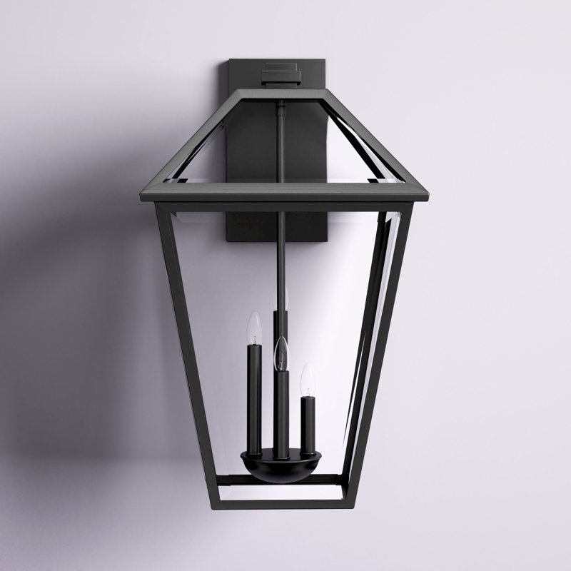 Geers Stainless Steel Wall Light, Matte Black