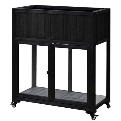 Patio 35.4''X17.7''X37.4'' Mini Wood Cold Frame