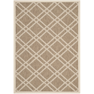 Joyner Geometric Hand Woven Indoor / Outdoor Area Rug