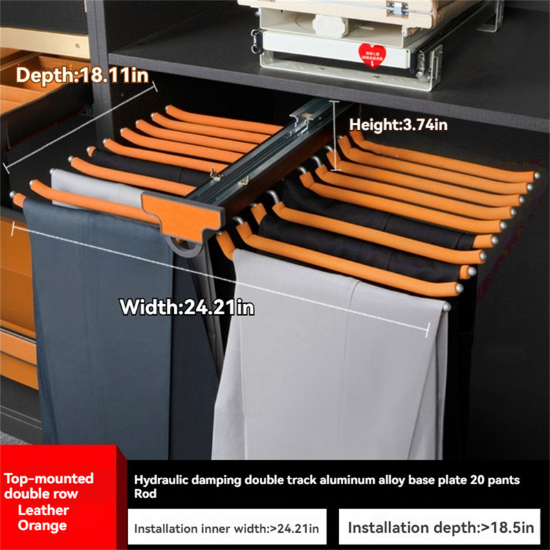 Maxhold Dual-Row Pull-Out Pants Rack