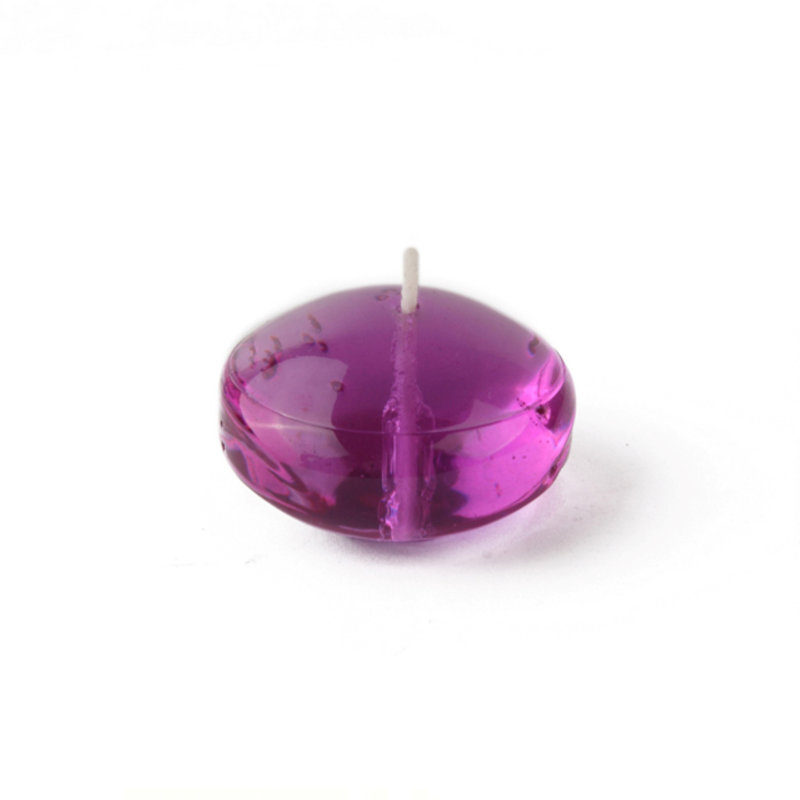 Bougie flottante non parfumée, Mauve transparent, 144