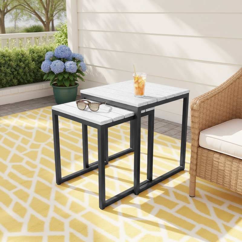Townsend Nesting Side Table Set, Gray