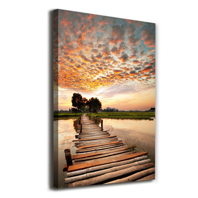 Wooden Bridge - Wrapped Canvas Print