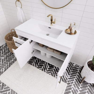 41.75'' Single Bathroom Vanity with Acrylic Top