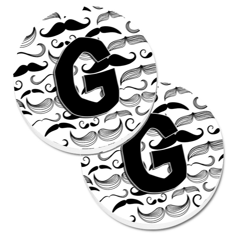Sous-verre voiture moustache initial, G