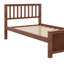 Lit plateforme en bois avec tête de lit, pied de lit et lattes en bois-375607764