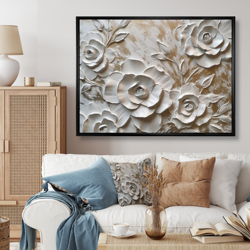 Arihaan, reproduction d'art sur toile, H 30 po x l 40 po, Reproduction avec cadre flottant, Noir