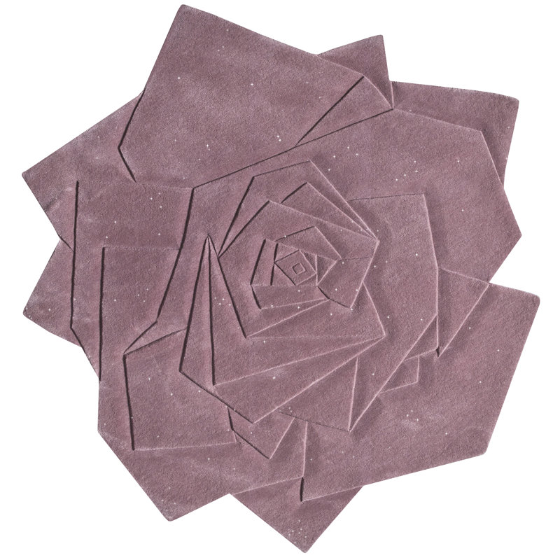 Round Mynette Abstract Flat Weave Area Rug, Round 130 cm