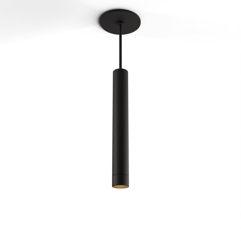 Combi Pendant 24" Single Unit with Matte Black Canopy, Matte Black, 24"