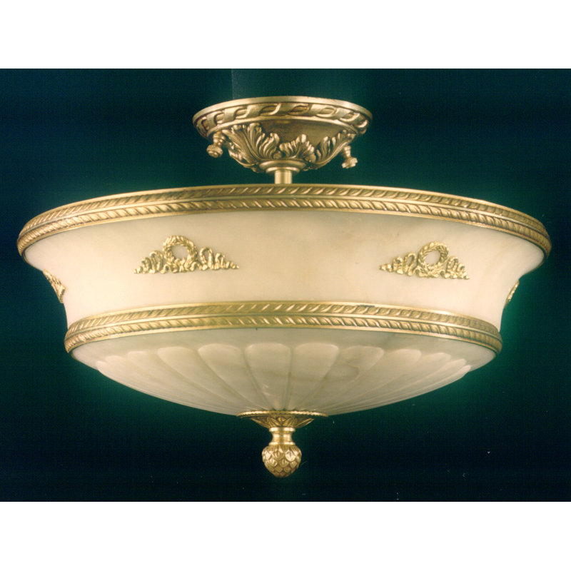 Banton Glass Semi Flush Mount