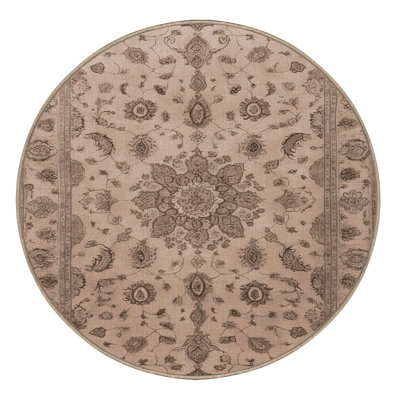 Tapis beige Tabriz lavable à la machine