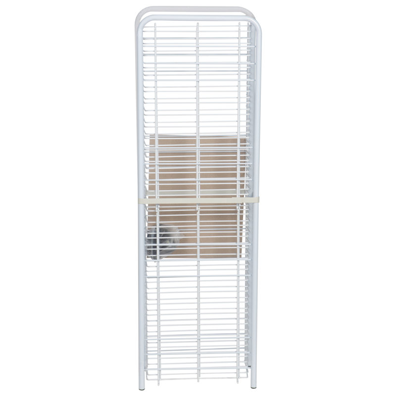 White 4-Tier Rolling Utility Storage Cart