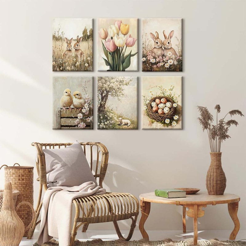 6 Piece Wrapped Canvas Print