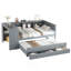 Lit de jour simple avec lit gigogne, structure de lit de jour en bois avec tiroirs de rangement et tablettes latérales, lit de jour avec bureau, aucune boîte à ressorts nécessaire, gris-436740926-436740927