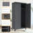 73-Inch High Slate Metal Tool Storage Cabinet - Ample Storage Space For Garages, Warehouses, Gardens, Offices, Living Rooms, Bathrooms, And Utility Rooms.