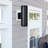 Breshawna Aluminum Matte Black Outdoor Armed Sconce