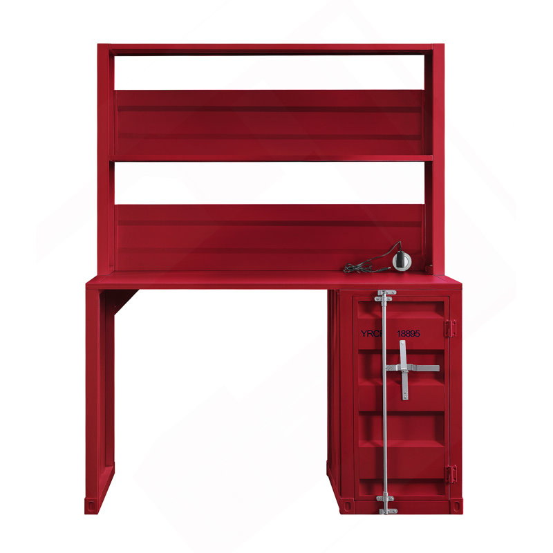 Bureau d'écriture avec huche, Rouge