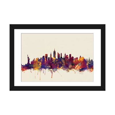 " New York City, New York, USA II On Beige " by Michael Tompsett