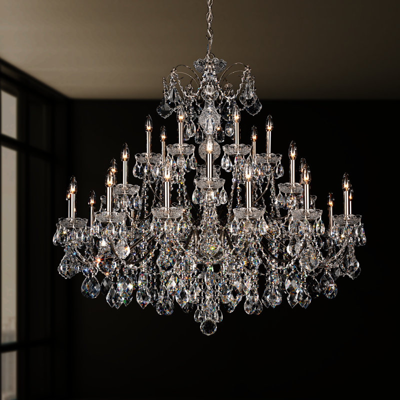 Century 28 - Light Glass Chandelier, Black pearl