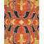 Tapis orange / jaune en laine noué à la main de conception unique 12 pi x 17 pi 10 po Ohlone