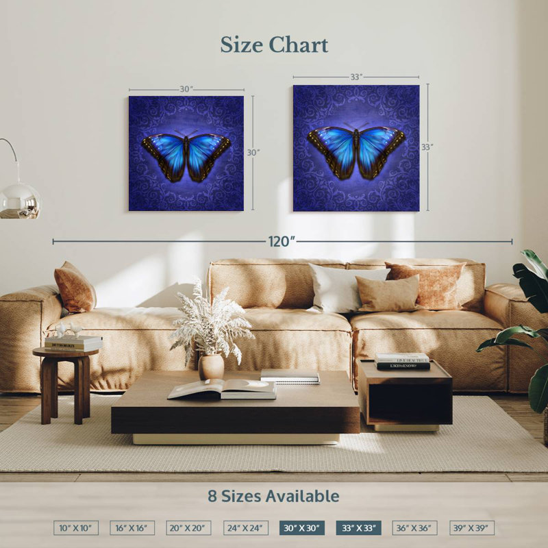 Aadam Glowing Blue Morpho Butterfly