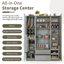 Grand garde-manger moderne avec 6 portes, tablettes réglables, plateaux coulissants et porte-bouteilles Modern-1238729773