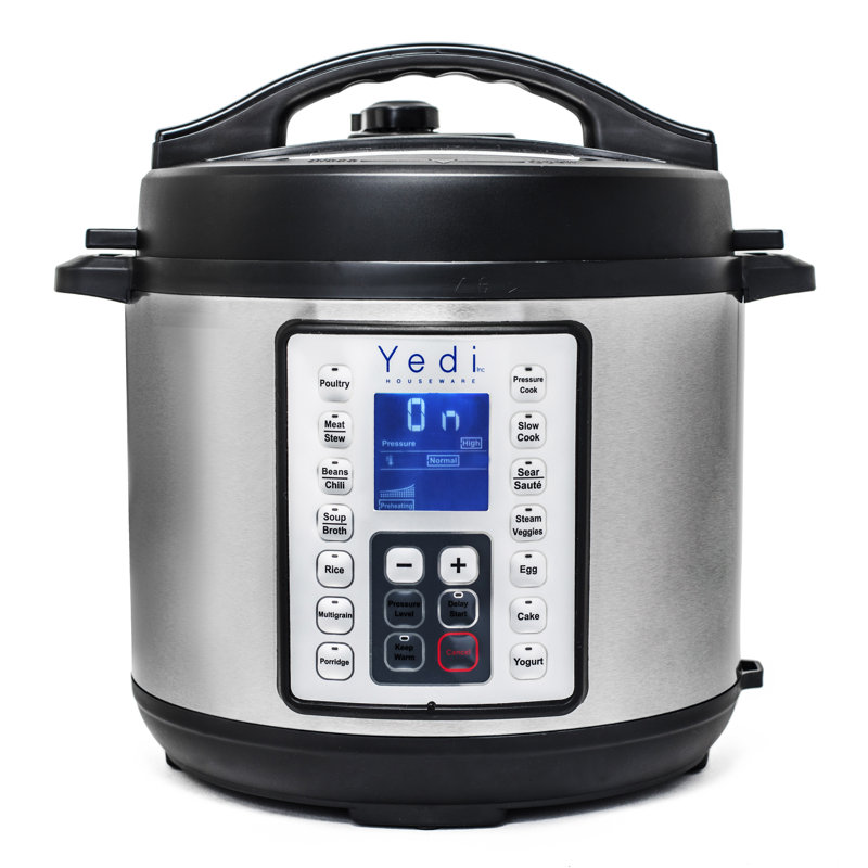 Yedi Houseware Programmable Instant Pressure Cooker, 6 Qt., Silver