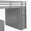 Lit mezzanine avec tiroirs, bureau et garde-robe-16300283