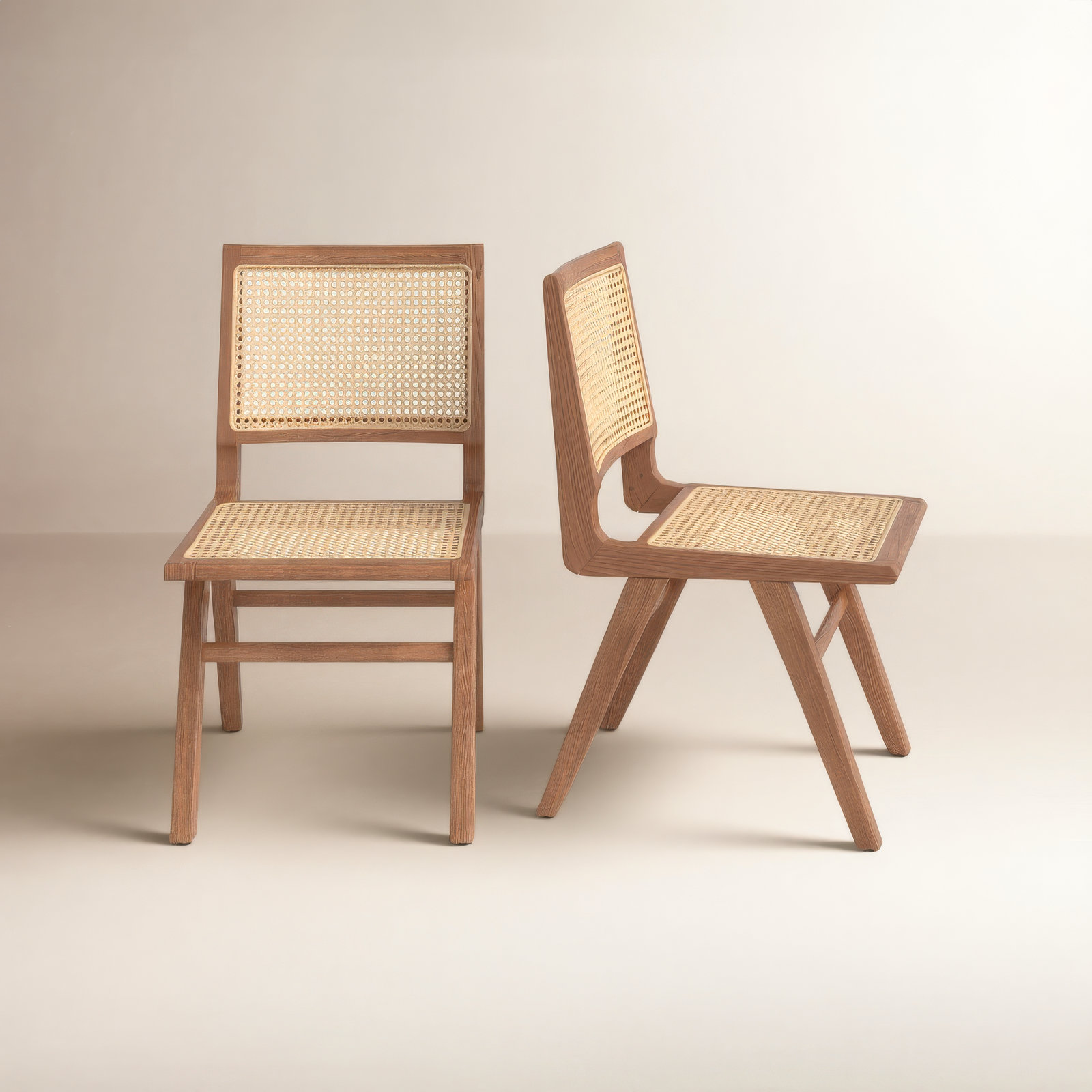 Atticus Side Chair, Walnut/Natural