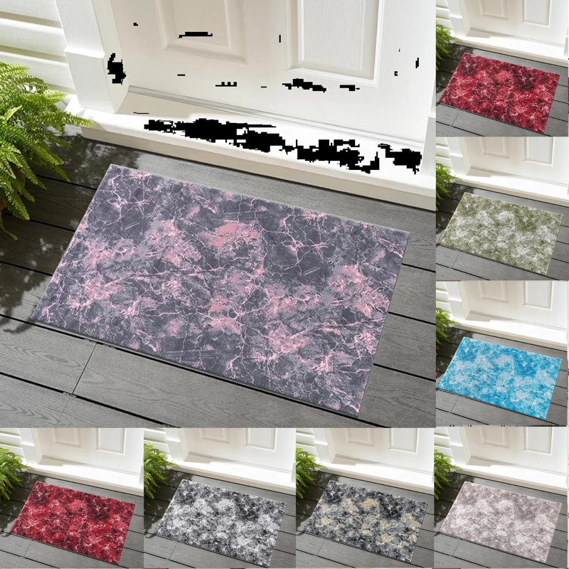 Luxury Non Slip Indoor Door Mats Small Large Door Mat Washable Rugs Dirt Trapper Water Absorbent Kitchen Floor Mat, Red