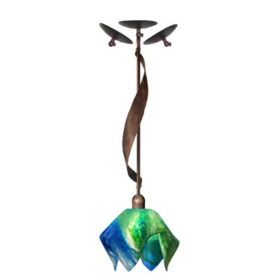 Cowes Handcrafted Glass 1-Light Pendant