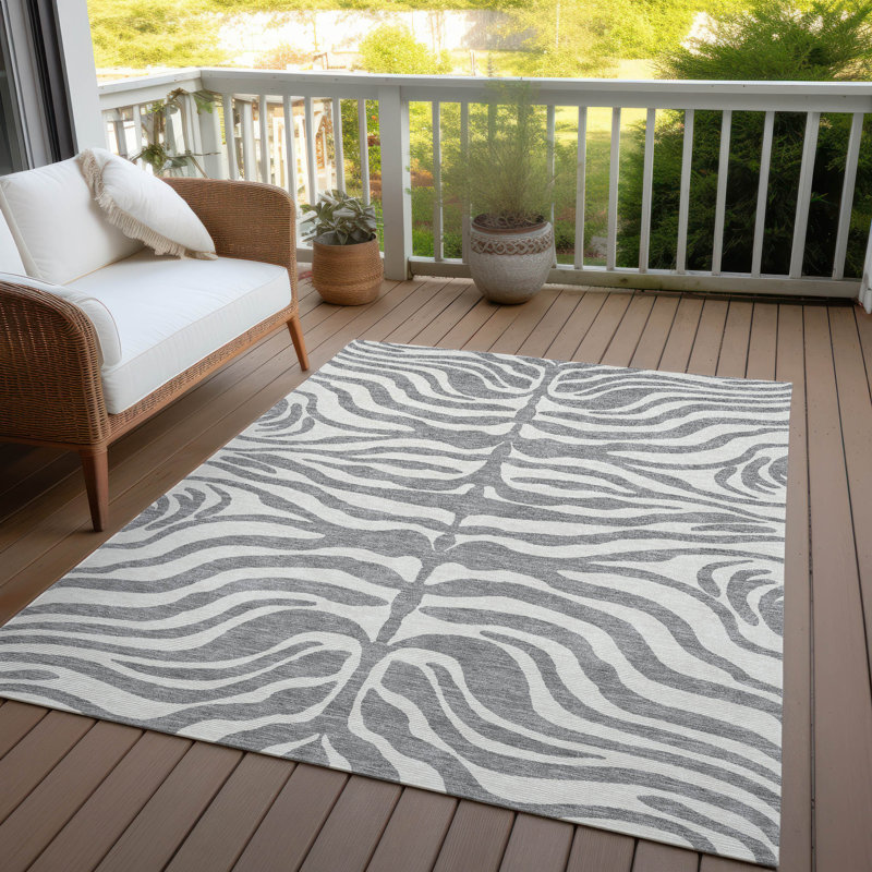 Red Synthetic Rectangular Washable Area Rug 46" x 30"