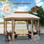 10 pi. L 12 pi. Pavillon de jardin en acier