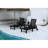 Oversized 5 Lounge Chair Of 2 For Outdoor Use. Patio With Wheels & Cup Holder. Weather , Black. Ideal Pool, Deck, Poolside. Materials. Easy Assembly. Low Maintenance. 500Lbs Capacity. Modern-646427155-646427152