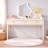 Cream White Vanity Desk With 3 Drawers, Modern Makeup Table Or Writing Desk, Multipurpose Dressing Table For Bedroom, No Mirror Included