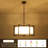 6 - Light 21.25" Dimmable Drum Shaded Chandelier For Kitchen Living Room Foyer Entryway-114193448