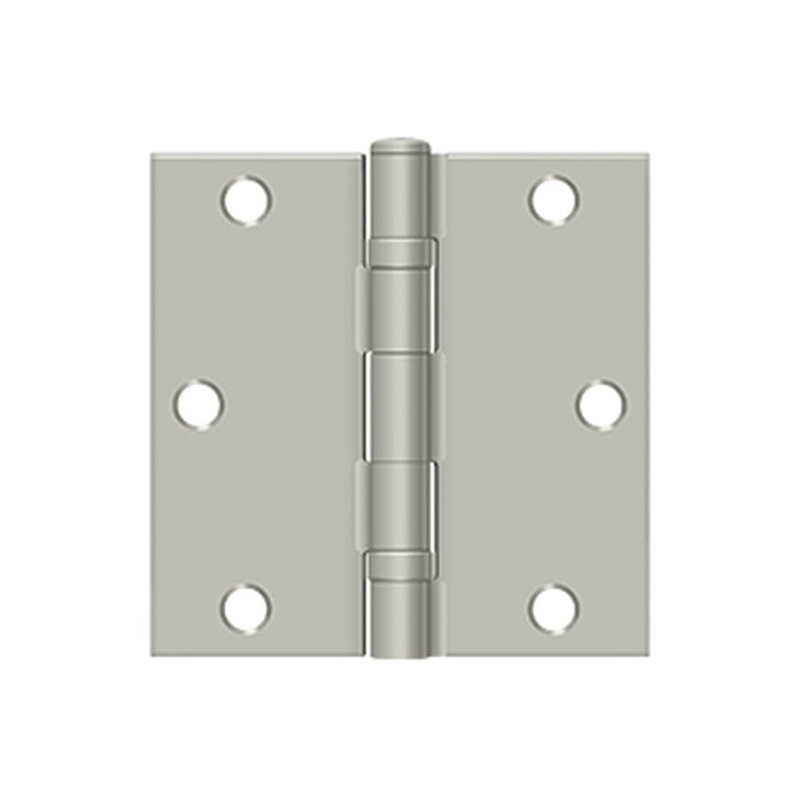 Deltana S35BBU1B-R 3-1 / 2 "x 3-1 / 2" charnière carrée, roulement à billes en paire de peinture noire, Peinture noire
