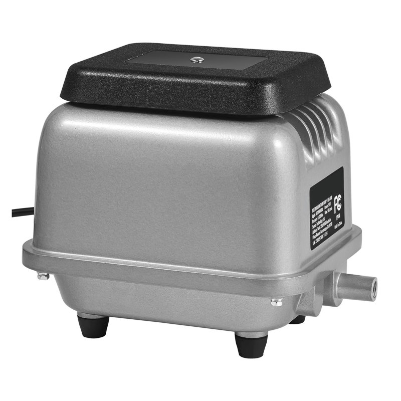 Pompe à air linéaire à haut débit pour systèmes septiques et bassins - Aérateur en alliage d'aluminium 90L / min avec imperméabilisation IP44