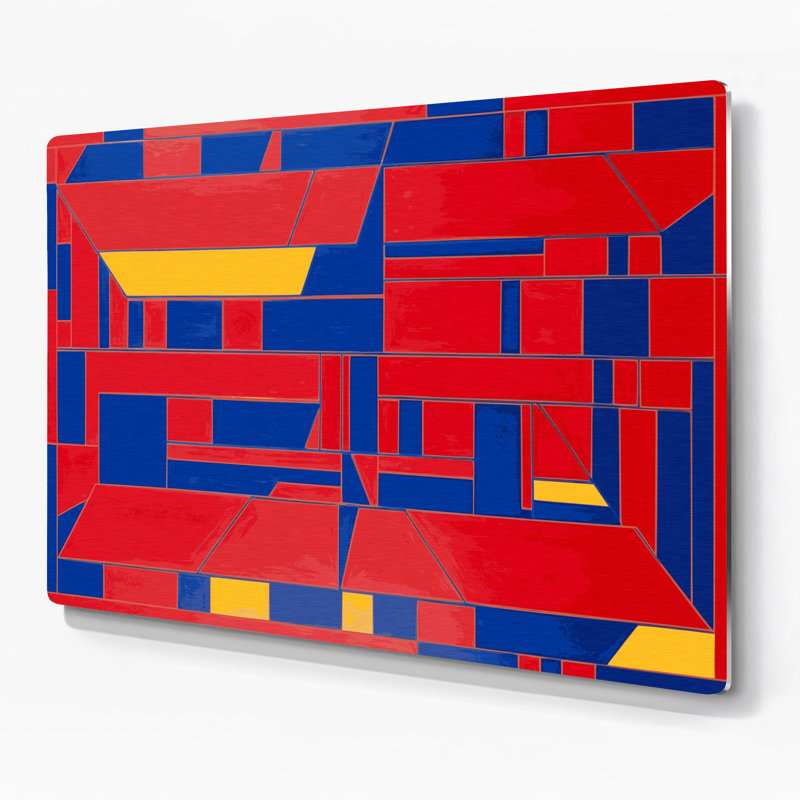 Art mural rigide en métal 55 "Hard Edge", H 11 po x l 14 po