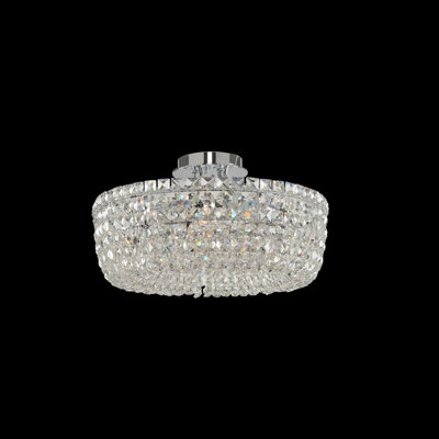 Cesano 5 LT Chrome/Clear Semi-Flush Mount Allegri