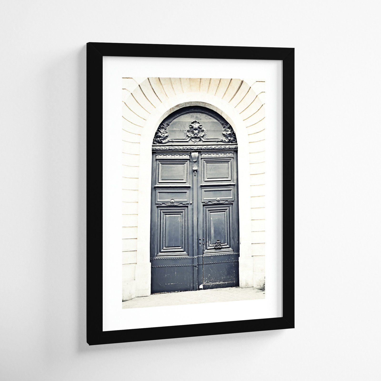 Black Paris Door by Caroline Mint, Black, 20" H x 15" W