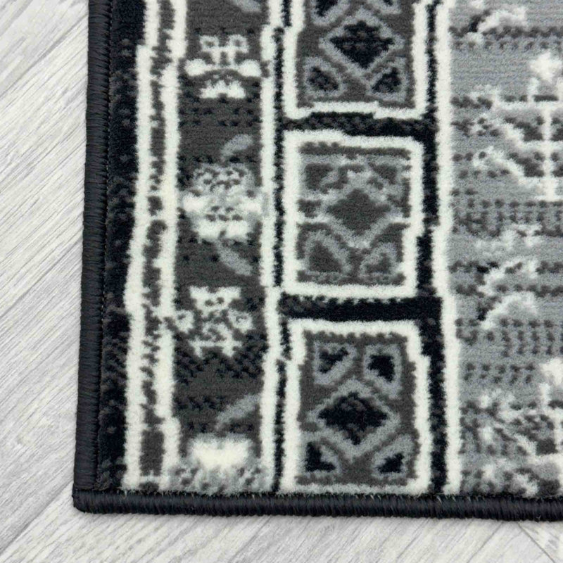 Runner Geometric Area Rug, Runner 60 x 150 cm