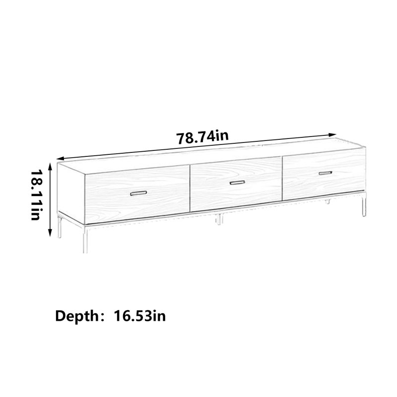 Solid wood home TV cabinet