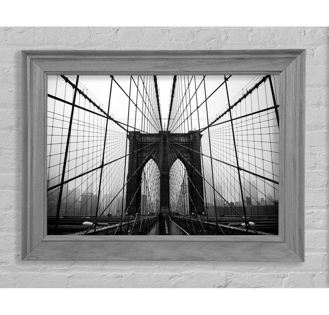 Brooklyn Bridge Perfektion - Einzelner Bilderrahmen Kunstdrucke