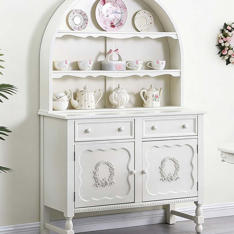 Vitrine arquée Shabby Chic - Rangement élégant pour votre maison