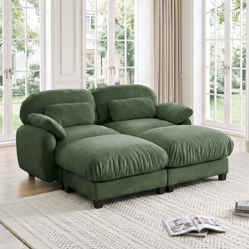 Canapé modulable 2 places Cloud Feel avec pouf amovible