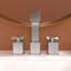 2 Handle Widespread Bathroom Faucet 3 Hole, With Pop Up Drain And 2 Water Supply Lines, Matte Black