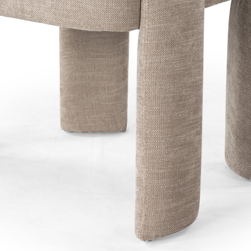 Chaise de salle à manger en tissu Tamlyn Performance, Brun clair
