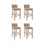 Tabouret de bar à dossier exposé avec pieds en bois massif, ensemble de 4-1593326196-1593326194-1593326088
